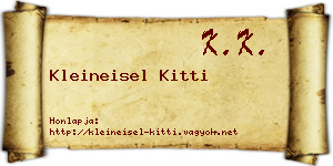 Kleineisel Kitti névjegykártya