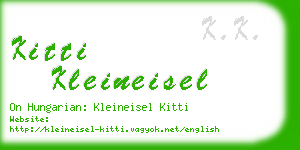 kitti kleineisel business card